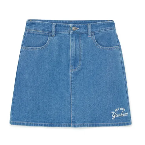 Chân Váy Nữ MLB Denim Basic New York Yankeess 3FDSR0134-50INS Màu Xanh