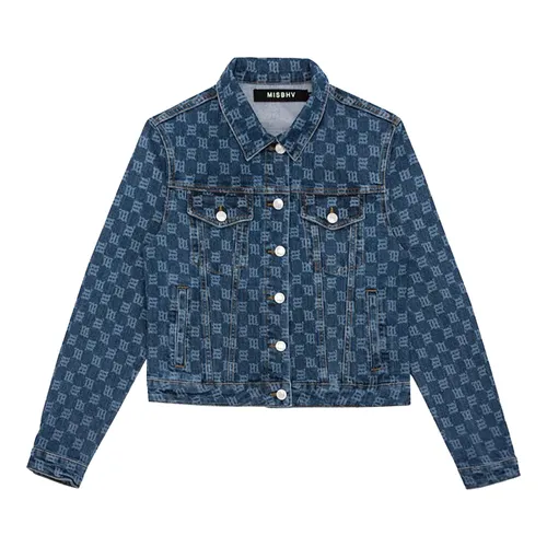 Áo Khoác Misbhv Monogram Denim Jacket Blue Màu Xanh