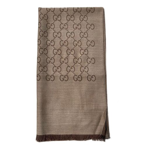 Khăn Quàng Cổ Gucci Muffler Stole 165904 3G646 1264 Light Brown Màu Nâu Nhạt