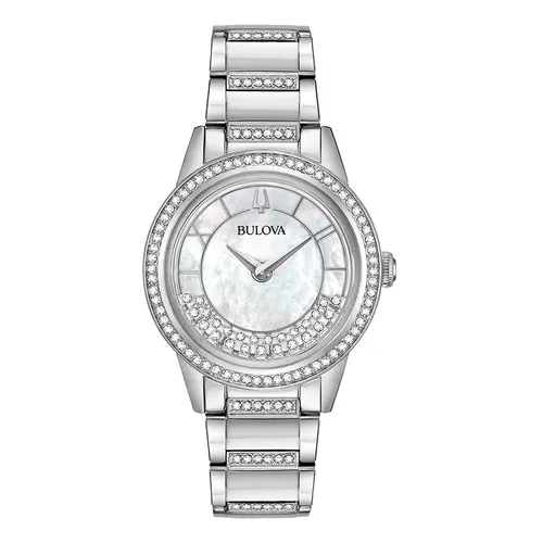 Đồng Hồ Nữ Bulova Classic Crystal Quartz Watch 96L257 Màu Bạc