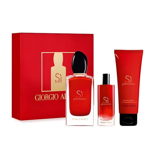 Set Nước Hoa Nữ Giorgio Armani Sì Passione EDP 3 Món