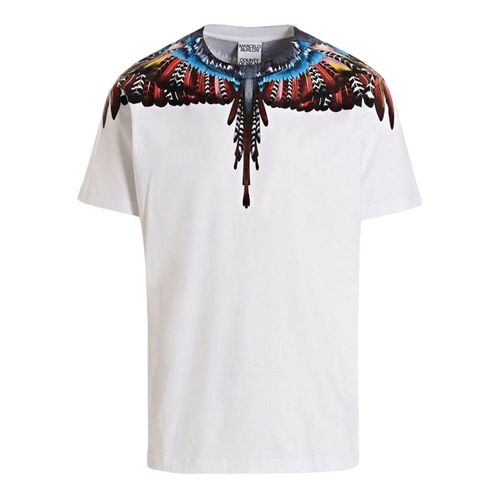 Áo Phông Nam Marcelo Burlon White With Grizzly Wings Printed Tshirt CMAA018S23JER0020125 Màu Trắng Size S