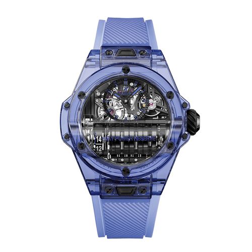 Đồng Hồ Nam Hublot MP-11 Power Reserve 14 Days Blue Sapphire Watch 911.JL.0119.RX Màu Xanh Blue