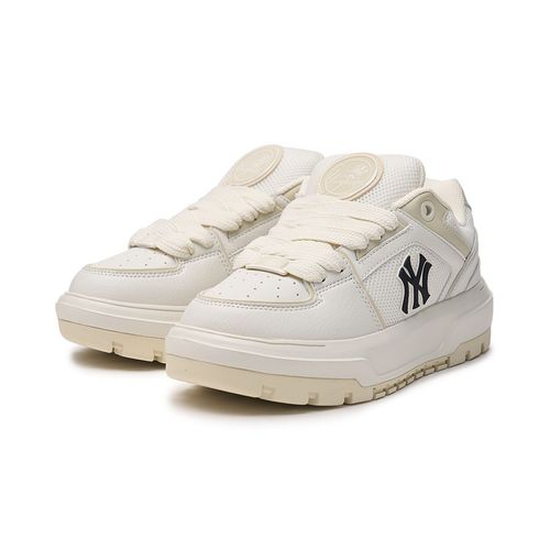 Giày Thể Thao MLB Chunky Liner Wide New York Yankee 3ASXCLW4N-50CRS Màu Trắng Kem Size 240