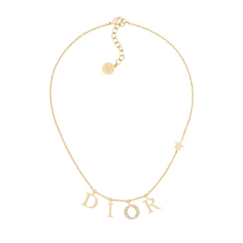 Dây Chuyền Nữ Dior Evolution Necklace Gold Finish Metal And White Crystals N1308DVOCY_D301 Màu Vàng