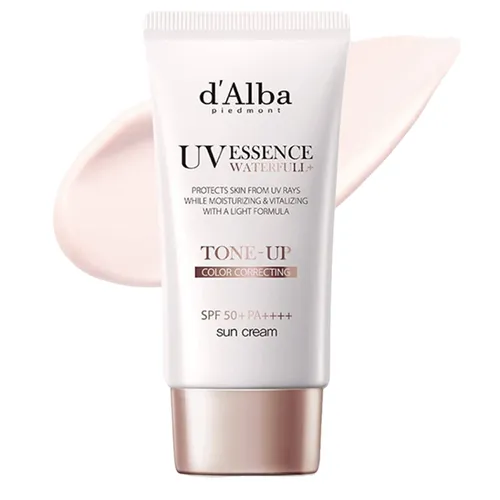 Kem Chống Nắng Nâng Tone Tự Nhiên D'alba Waterfull Tone Up Sun Cream SPF50+ Pa++++ (Hồng) 50ml
