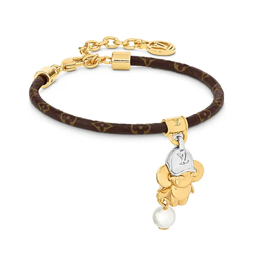 Vòng Đeo Tay Louis Vuitton LV Vivienne Bracelet Monogram Canvas M8218Z Màu Nâu