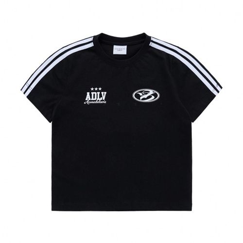Áo Phông Nữ Acmé De La Vie ADLV Circle Symbol Track Crop T-Shirt Màu Đen