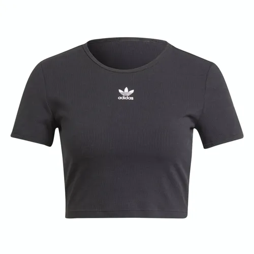 Áo Croptop Nữ Adidas Essentials Rib Tshirt II8057 Màu Đen Size XS