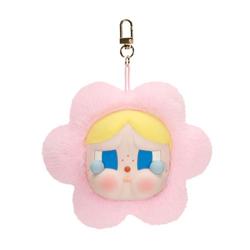 Móc Khóa Có Túi Đựng Pop Mart Crybaby Sad Club Series-Silicone Plush Earphone Bag Màu Hồng Vàng