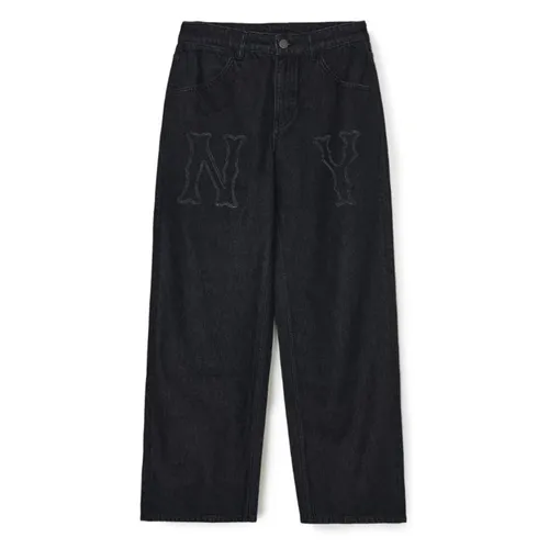 Quần Jean Nữ MLB Denim Coopers Mega Logo New York Yankees Denim Pants 3FDPB0544-50BKS Màu Đen Size XS