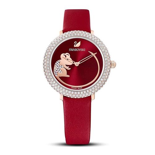 Đồng Hồ Nữ Swarovski Crystal Frost Red Women's Leather Watch 5519226 Màu Đỏ