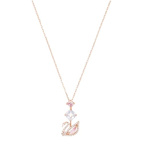 Dây Chuyền Swarovski Dazzling Swan Y Necklace Multi-Colored Rose-Gold Tone Plated 5473024