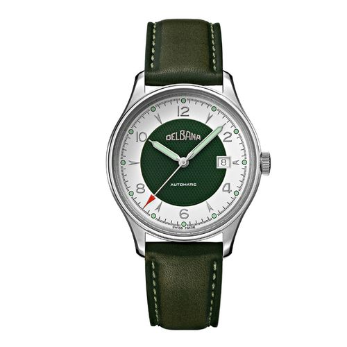 Đồng Hồ Nam Delbana Rotonda 40mm Watch 41603.722.6.149 Màu Xanh Rêu Phối Bạc