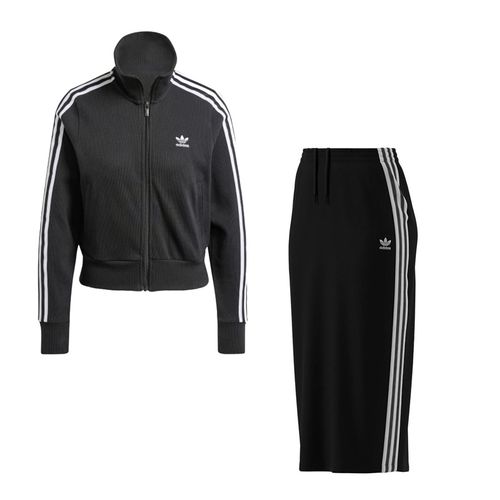 Set Áo Khoác + Chân Váy Nữ Adidas  IY7278 IY7279  Màu Đen Size M  (Form Âu)