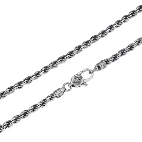 Dây Chuyền Nam Lili Jewelry Dạng Chuỗi Xoắn Cỡ Lớn Rodney LILI_080806 Màu Bạc Size 50cm