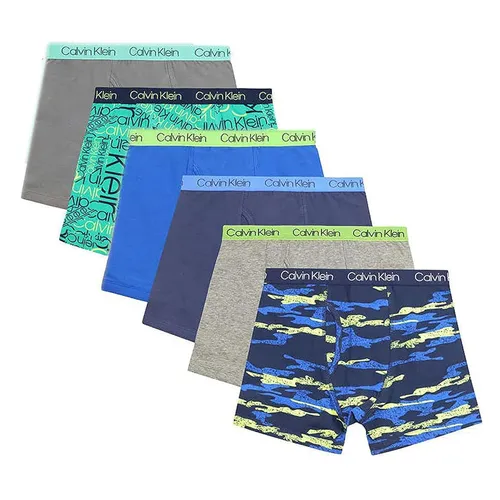 Set 6 Chiếc Quần Lót Cho Bé Trai Calvin Klein CK Boys 6 Pack Boxer Briefs Phối Màu Size S