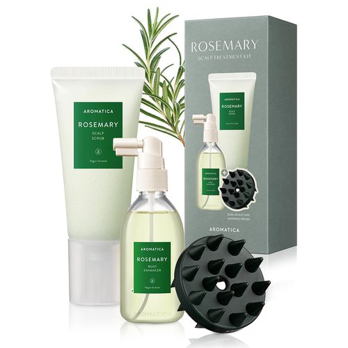 Bộ Sản Phẩm Chăm Sóc Tóc Aromatica Rosemary Scalp Treatment Kit 3 Món