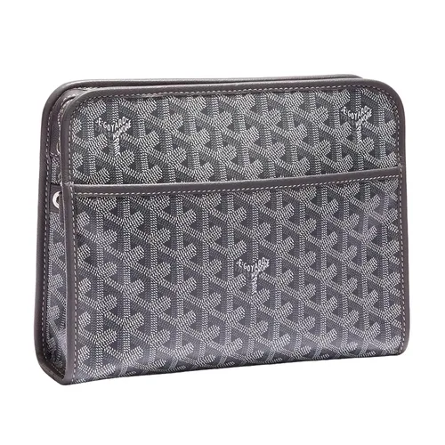 Túi Cầm Tay Unisex Goyard Jouvence MM Toiletry Bag Grey Màu Xám N-QL