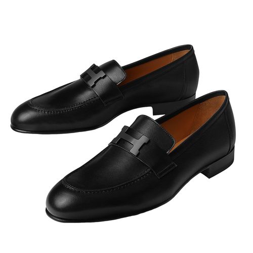 Giày Lười Nam Hermès Paris Loafer Màu Đen Size 40.5