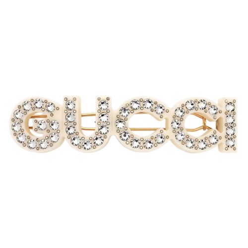 Kẹp Tóc Nữ Gucci Hair Slide In Gold Metal With Resin And Crystals 657510 I6325 8518 Màu Vàng Gold