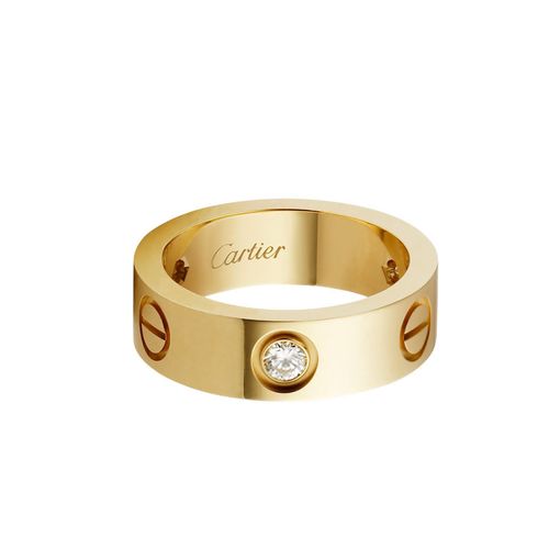 Nhẫn Cartier Love Ring, Classic Model, 3 Diamonds B4032400 Màu Vàng N-LKT