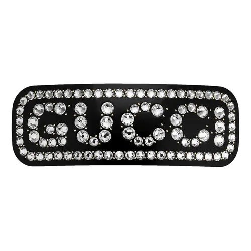 Kẹp Tóc Nữ Gucci Crystal Single Hair Barrette 590039 I4771 8519 Màu Đen