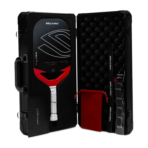 Vợt Pickleball Selkirk Labs Project 007 Invikta 14mm Màu Đỏ - Đen (Kèm Vali)
