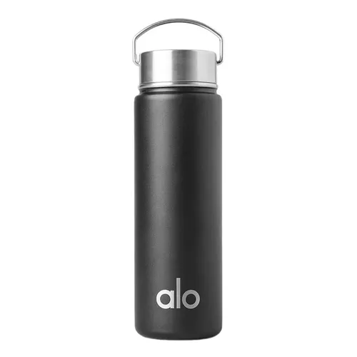 Bình Giữ Nhiệt Alo Yoga Alo Water Bottle Tumbler Black 710ml Màu Đen