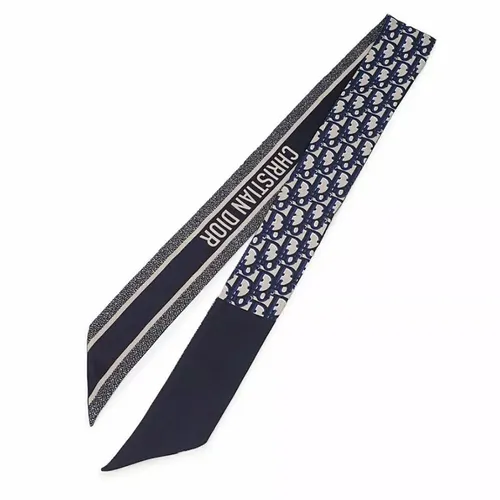 Khăn Dior 30 Montain Micha Twilly Silk Màu Đen Trắng