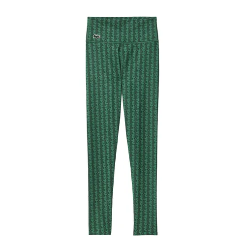 Quần Legging Nữ Lacoste Monogram Print Sport OF1018 00 QIJ Màu Xanh Lá Size S