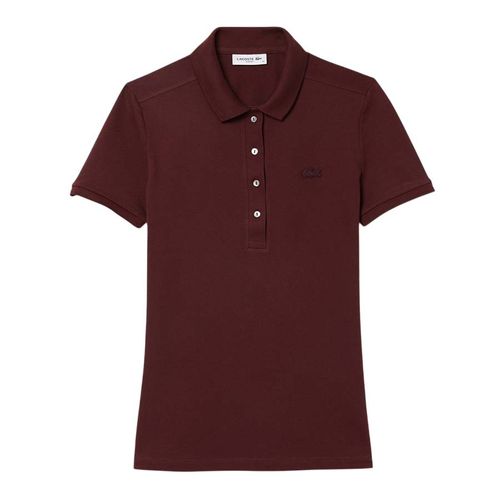 Áo Polo Nữ Lacoste L.12.D Slim Fit Stretch Piqué PF5462 BZD Màu Đỏ Đô Size 42