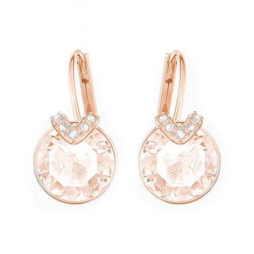 Khuyên Tai Nữ Swarovski Bella V Pierced Earrings Pink Rose-Gold Tone Plated 5299318 Màu Vàng Hồng