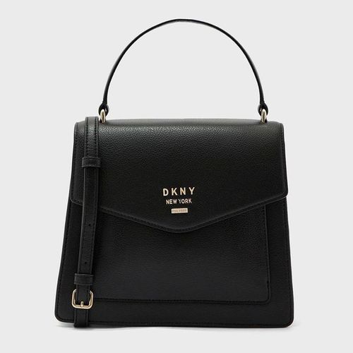 Túi Xách DKNY Whitney Leather Flap Satchel Màu Đen