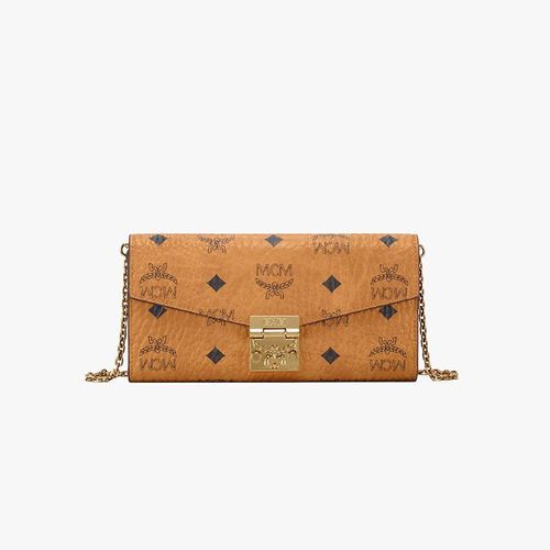 Ví MCM Patricia Crossbody Wallet in Visetos Màu Nâu