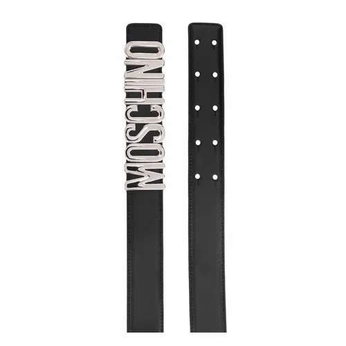 Thắt Lưng Moschino Logo Plaque Belt 3,5cm Size 85cm Màu Đen