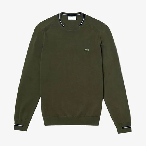 Áo Len Lacoste Men's Sweater Màu Xanh Olive Size M