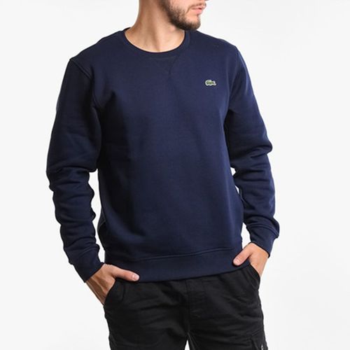 Áo Nỉ Lacoste Sport Men's Brushed Fleece Crew Neck Cotton Sweatshirt Màu Xanh Navy Size M