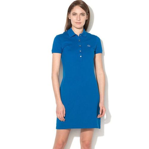 Váy Lacoste Women's Stretch Cotton Mini Piqué Polo Dress Màu Xanh Blue