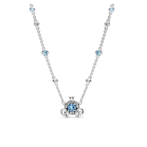 Dây Chuyền Pandora Necklace Cinderella Pumpkin Coach Silver