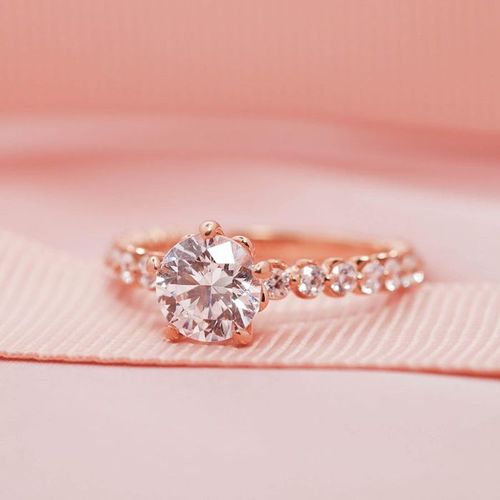 Nhẫn Đính Hôn Morina Rose N0107 Màu Vàng Hồng