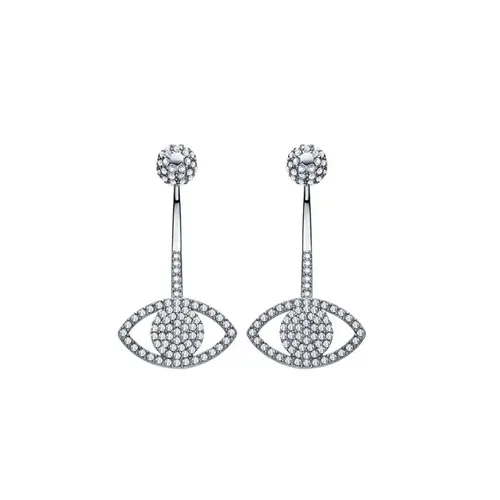 Khuyên Tai Saga 71865 SVWH-RH Đính Đá Swarovski Màu Bạc