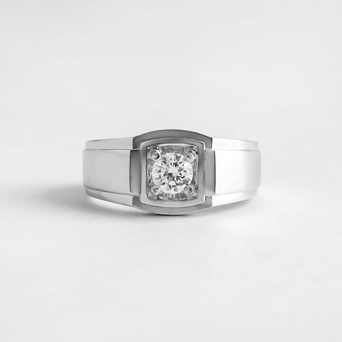 Nhẫn Nam Sherlyn Diamond KCNT RNT2532-2 Vàng Trắng 14k, Size 20
