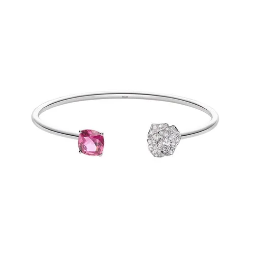 Vòng Đeo Tay Piaget White Gold Tourmaline Diamond Open Bangle Bracelet G36U5700 Vàng Trắng