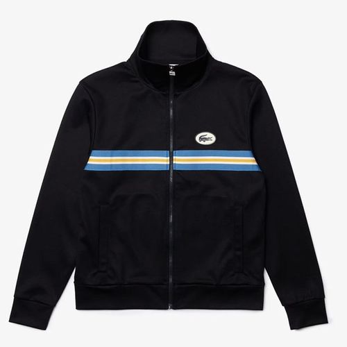 Áo Khoác Nỉ Lacoste Men’s Heritage Striped Zip-Up Sweatshirt Navy Size L