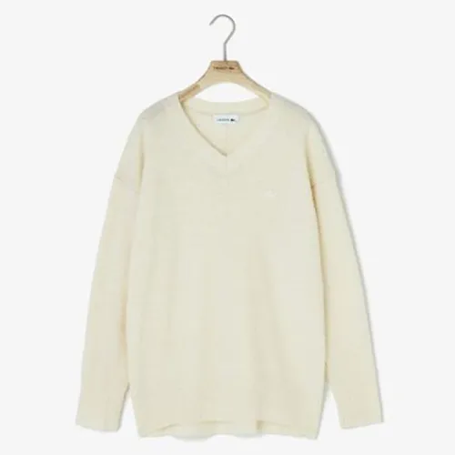 Áo Len Women's Lacoste Sweatshirt Màu Trắng Đục