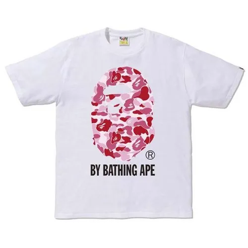 Áo Phông Bape ABC BY Bathing Ape Tee Màu Trắng Họa Tiết Hồng