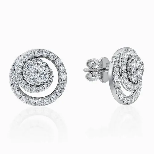 Khuyên Tai Kim Cương Nữ Lộc Phúc Fine Jewelry K1B.DEA0145E Màu Bạc