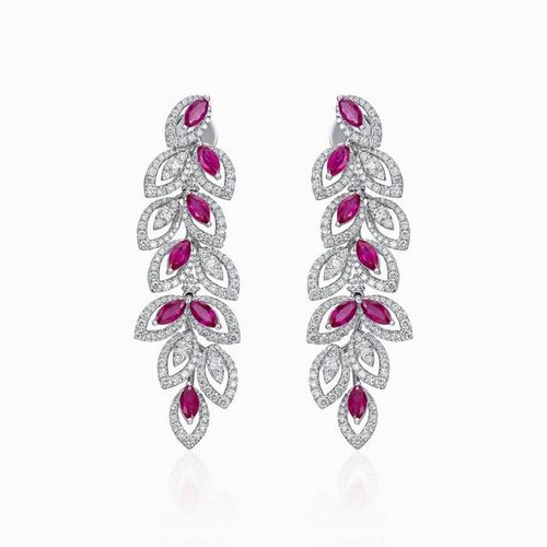 Khuyên Tai Lộc Phúc Fine Jewelry F1B.QSN0299E Vàng Trắng Đính Kim Cương