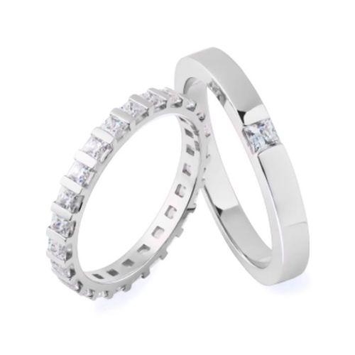 Nhẫn Cưới Phú Quý WD015750 Vàng Trắng